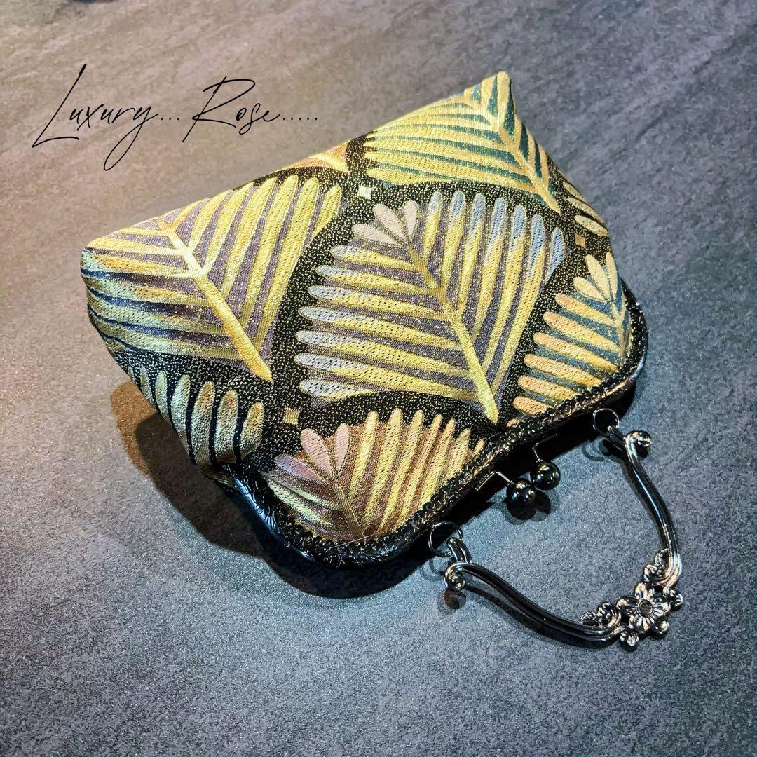 大松♡粋で可愛くカッコよく！お洒落新品西陣織帯地で人気のキリッとブラック帯バッグ FASHION – k-cs online store