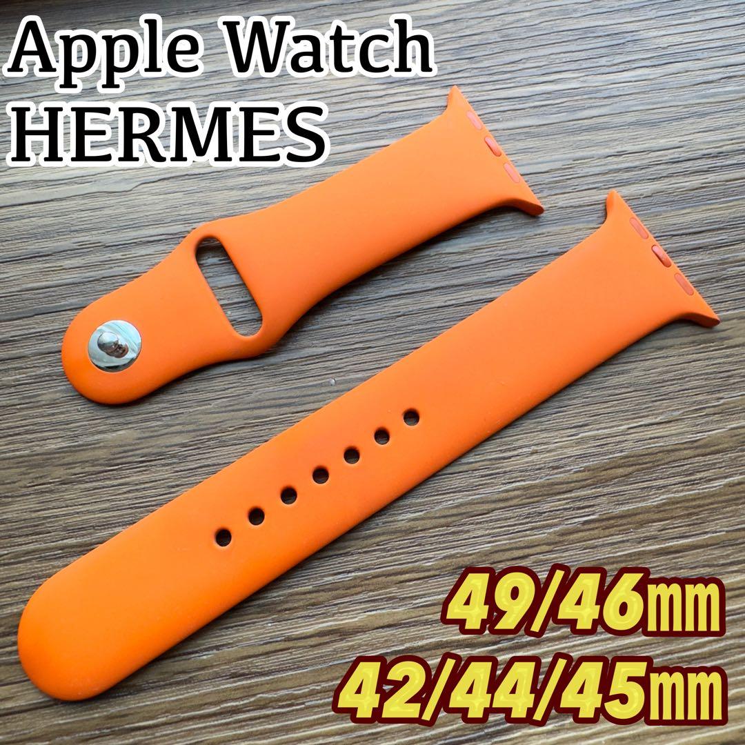 2692 Apple Watch エルメス　オレンジ　ラバー　スポーツバンド ジェットブラック + エルメスオレンジ スポーツバンド : r/AppleWatch