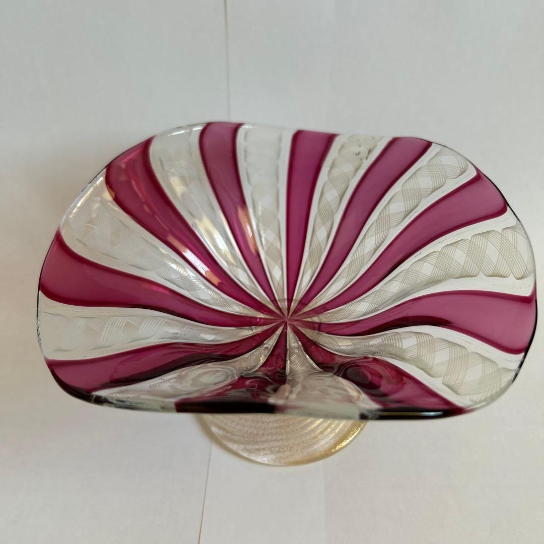 ヴェネチアングラス　レースガラス　コンポート　高台付き 2026年最新】ベネチアンガラス レースの人気アイテム - メルカリ